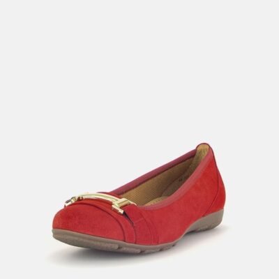 Gabor Gabor Stylish Red Suede Ballet Flats  New