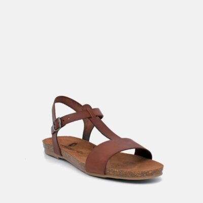 Mustang Mustang Pretty Brown T-Bar Strap Sandals  New