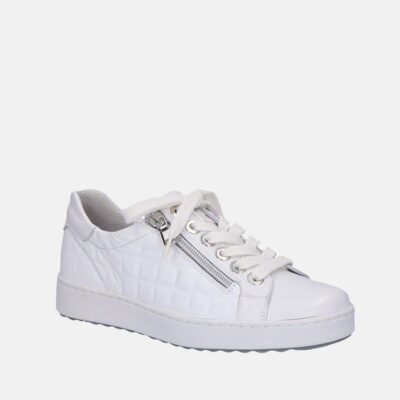 Semler Semler Luxurious Quilted White Trainers  Hot