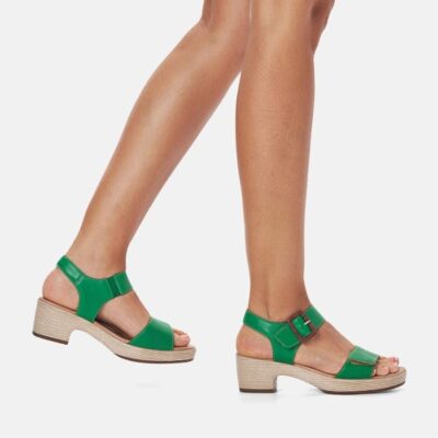 Remonte Remonte Emerald Green Leather Fashion Sandals  Clearance