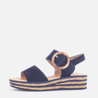 Gabor Gabor Stylish Navy Wedge Sandals  Wholesale