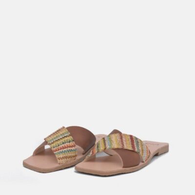 Ria Ria Caramel Colour Pop Criss Cross Sandals  Online