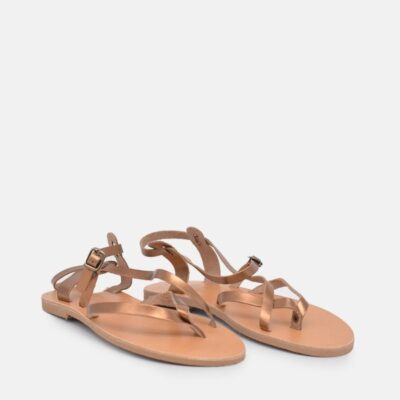 Glaritis Glaritis Strappy Bronze Sandals  Hot