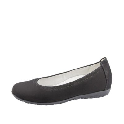 Waldlaufer Stylish Black Suede Wide Fit Ballerinas  Online