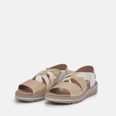 PieSanto Piesanto Premium Beige Multi Wedge Sandals  Hot