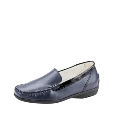 Waldlaufer Waldlaufer Classic Wide Fit Navy Loafers  Wholesale