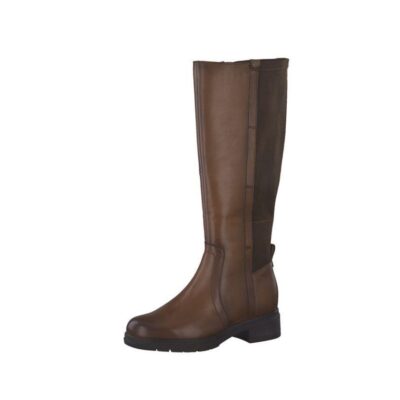 Tamaris Tamaris Versatile Cognac Leather Knee High Boots  New