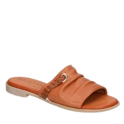 Mustang Mustang Glam Cognac Slip On Sandals  New