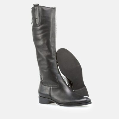 Gabor Gabor Stylish Slim Fit Long Black Leather Boots  Clearance