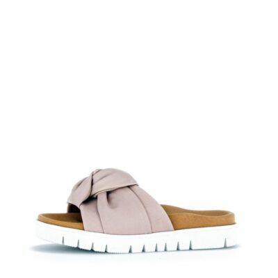 Gabor Gabor Pretty Taupe Pink Leather Mules  Wholesale