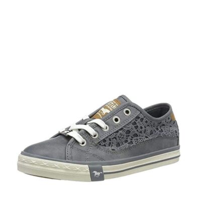 Mustang Mustang Pretty Sky Blue/Grey Low Top Lace Trainer  Online