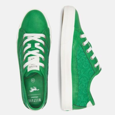 Mustang Mustang Fashionable Kelly Green Lace Sneaker  Clearance