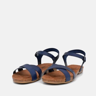 Mustang Mustang Pretty Blue Leather Sandals  Wholesale