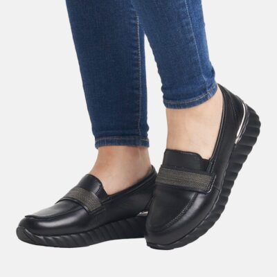 Remonte Remonte Stylish Sporty Black Loafers  New