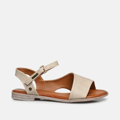 Mustang Mustang Stylish Beige Leather Sandals  New