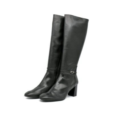 Cinderella Shoes Cinderella Stylish Long Black Leather Boots  New