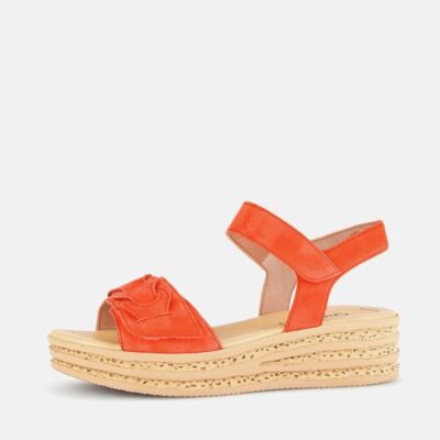 Gabor Gabor Pretty Orange Wedge Sandals  Online