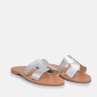 Glaritis Glaritis Stylish Metallic Silver Sandals  Online