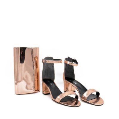 Gabor Metallic Copper Sandals And Matching Bag  Best