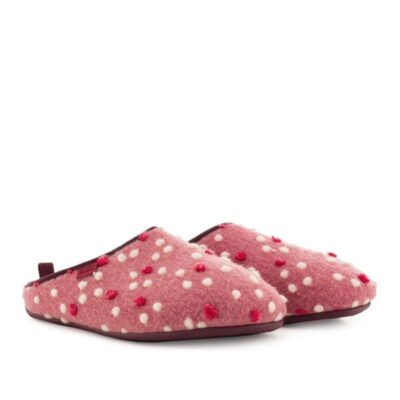 Andres Machado Pretty Pink Dotty Slippers  Best