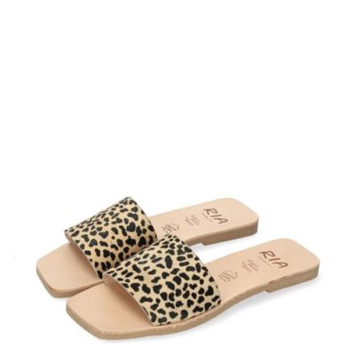 Ria Ria Chic Cheetah Print Slides  New