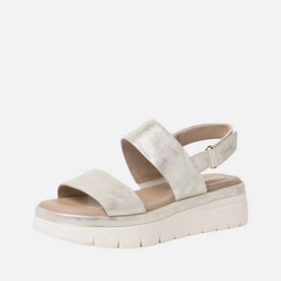 Tamaris Tamaris Comfort Fit Gold Wedge Sandals  Clearance