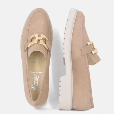 Semler Semler Premium Beige Leather Loafers  Hot