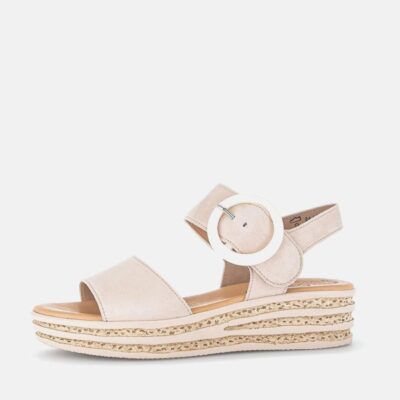 Gabor Gabor Stylish Beige Wedge Sandals  Hot