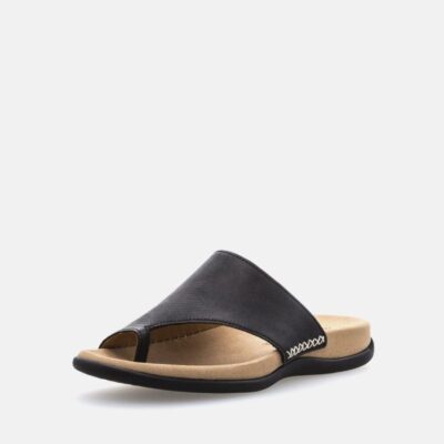 Gabor Gabor Black Leather Mule Sandal  Clearance
