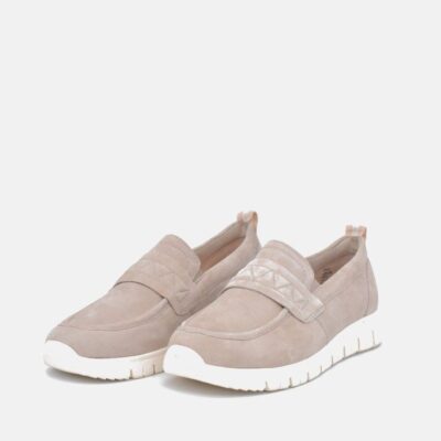 Tamaris Tamaris Sporty Beige Slip On Trainers  New