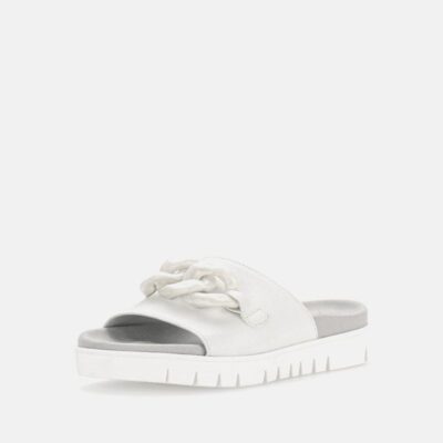Gabor Gabor Fabulous White Leather Mules  Wholesale