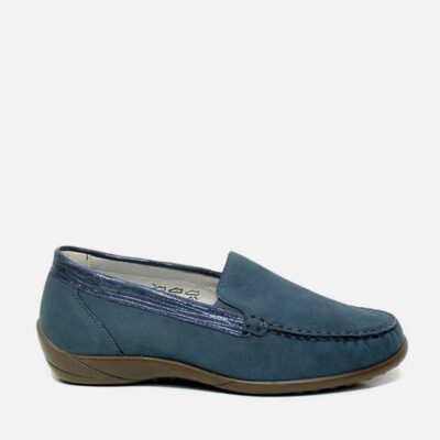 Waldlaufer Waldlaufer Classic Jeans Blue Nubuck Loafers  Clearance