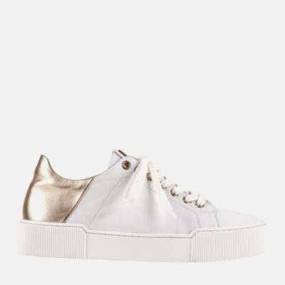 Hogl Hogl Super Stylish White/Gold Trainers  Clearance