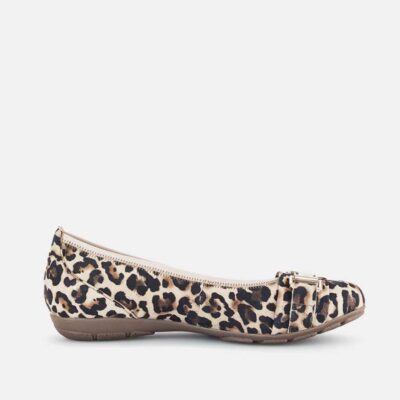 Gabor Gabor Stylish Leopard Print Suede Ballet Flats  New