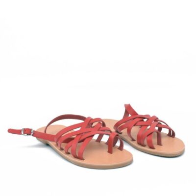 Glaritis Glaritis Red Leather Nike Strappy Sandals  Best