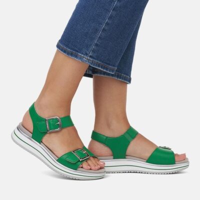 Remonte Remonte Sporty Green Wedge Sandals  Online