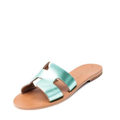 Glaritis Glaritis Classic Metallic Green Daphne Sandals  Clearance