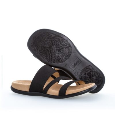 Gabor Gabor Sporty Black Slides  Clearance