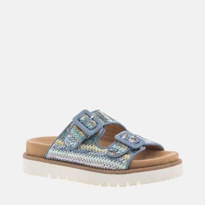 Mustang Mustang Pretty Blue Multi Twin Strap Sandals  Clearance