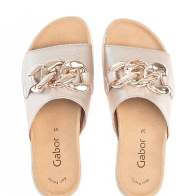 Gabor Gabor Fabulous Metallic Gold Mules  Hot
