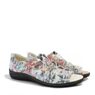 Waldlaufer Waldlaufer Sporty Grafitti White Sandals  Clearance