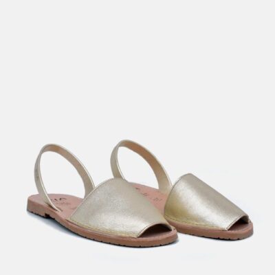 Ria Ria Elegant Metallic Golden Abarca Sandal  Clearance