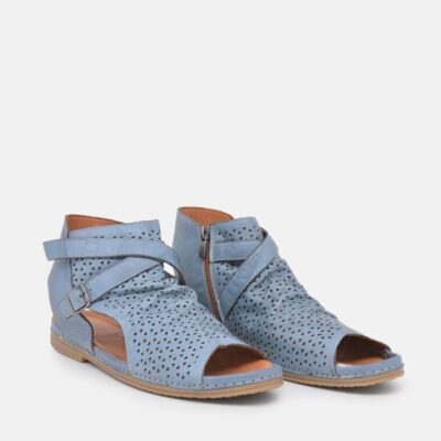 Palmiya Pretty Blue Open Toe Sandal Booties  Online