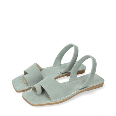 Ria Ria Plush Green Suede Toe-Post Abarca Sandals  Best