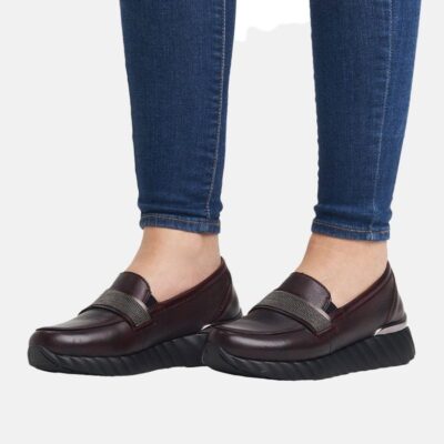 Remonte Remonte Stylish Sporty Burgundy Loafers  New