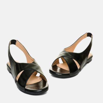 Andres Machado Dressy Black Slingback Flats  Hot