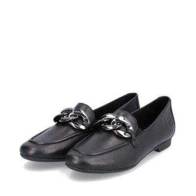 Remonte Remonte Stylish Black Leather Slip On Shoe  Wholesale