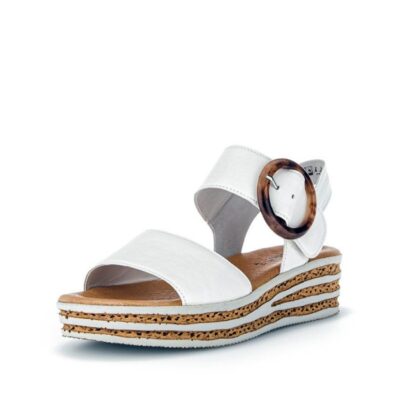 Gabor Gabor Stylish White Cork Wedge Sandals  Clearance