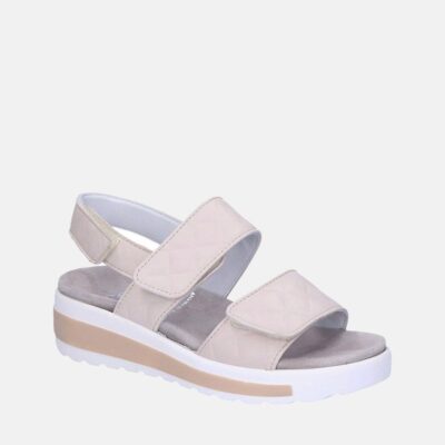 Semler Semler Fashionable Quilted Cream Wedge Sandals  Best