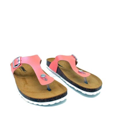 Emma Pretty Metallic Coral Thong Sandal  New